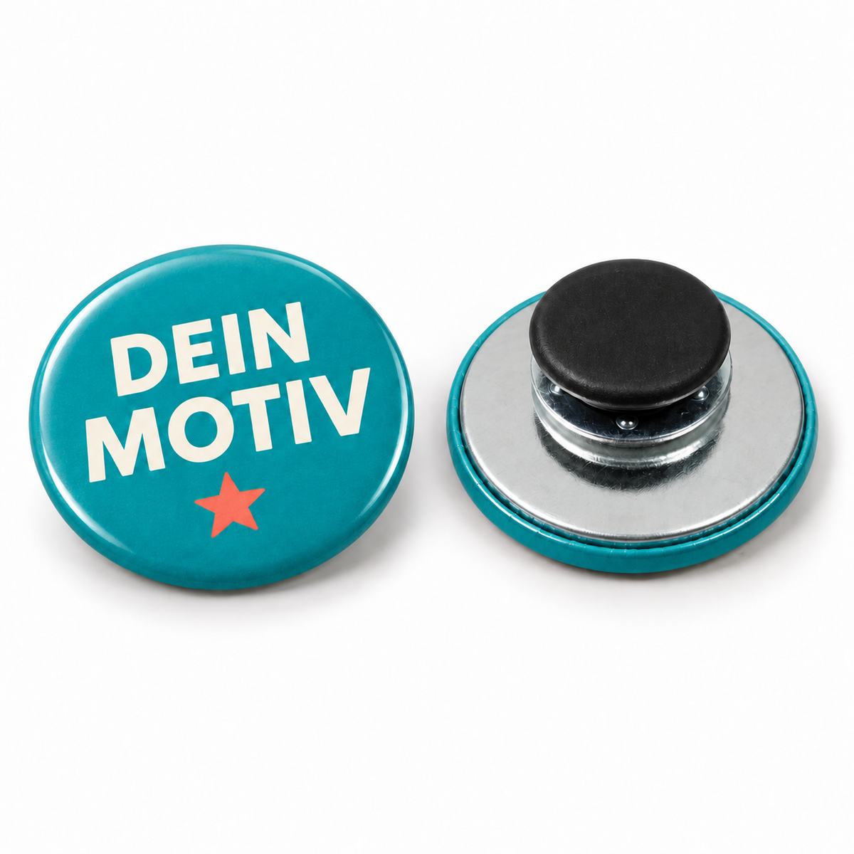 Button – Vorder- und Rückseite, Kleidungsmagnet – Produktvisualisierung