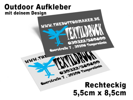 Outdoor-Aufkleber 5,5 cm × 8,5 cm