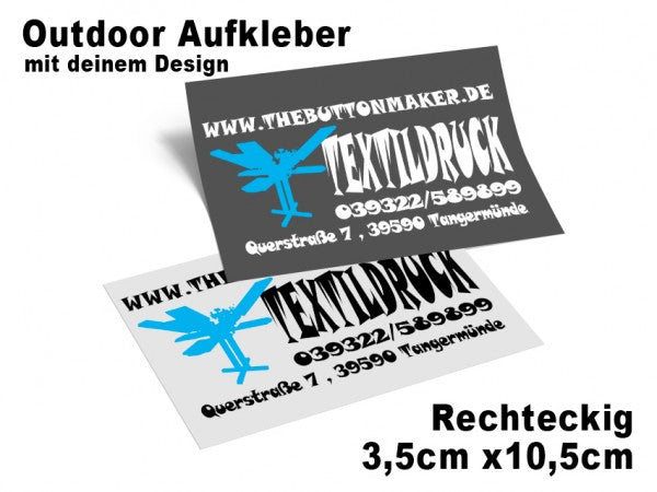 Outdoor-Aufkleber 3,5 cm × 10,5 cm
