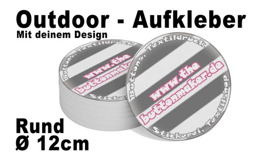 Outdoor-Aufkleber rund Ø 12 cm