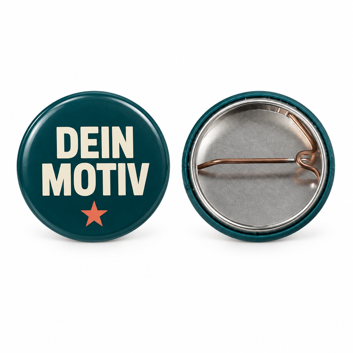 Button – Vorder- und Rückseite, 22 mm mit Nadel – Produktvisualisierung