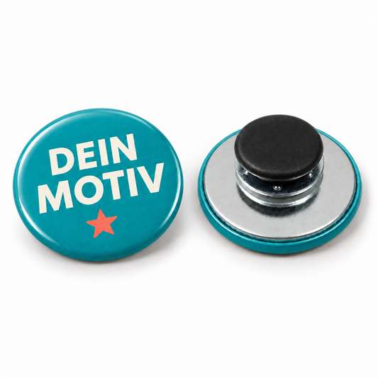 Button – Vorder- und Rückseite, Kleidungsmagnet – Produktvisualisierung