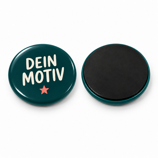 Button – Vorder- und Rückseite, Magnet – Produktvisualisierung